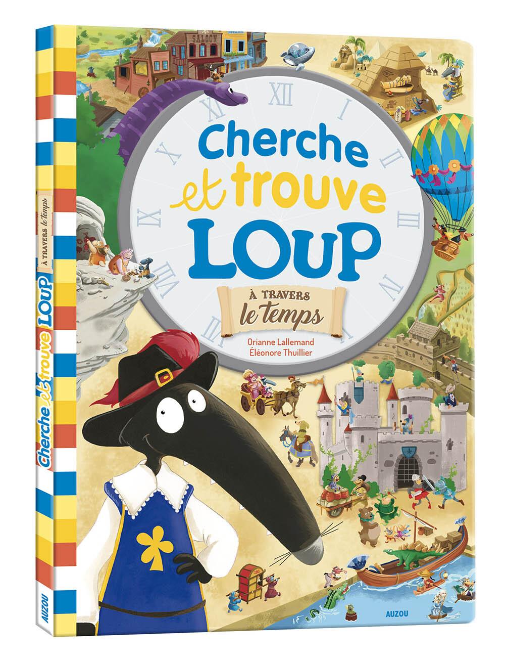 CHERCHE ET TROUVE GÉANT - LOUP - À TRAVERS LE TEMPS - Orianne Lallemand - AUZOU