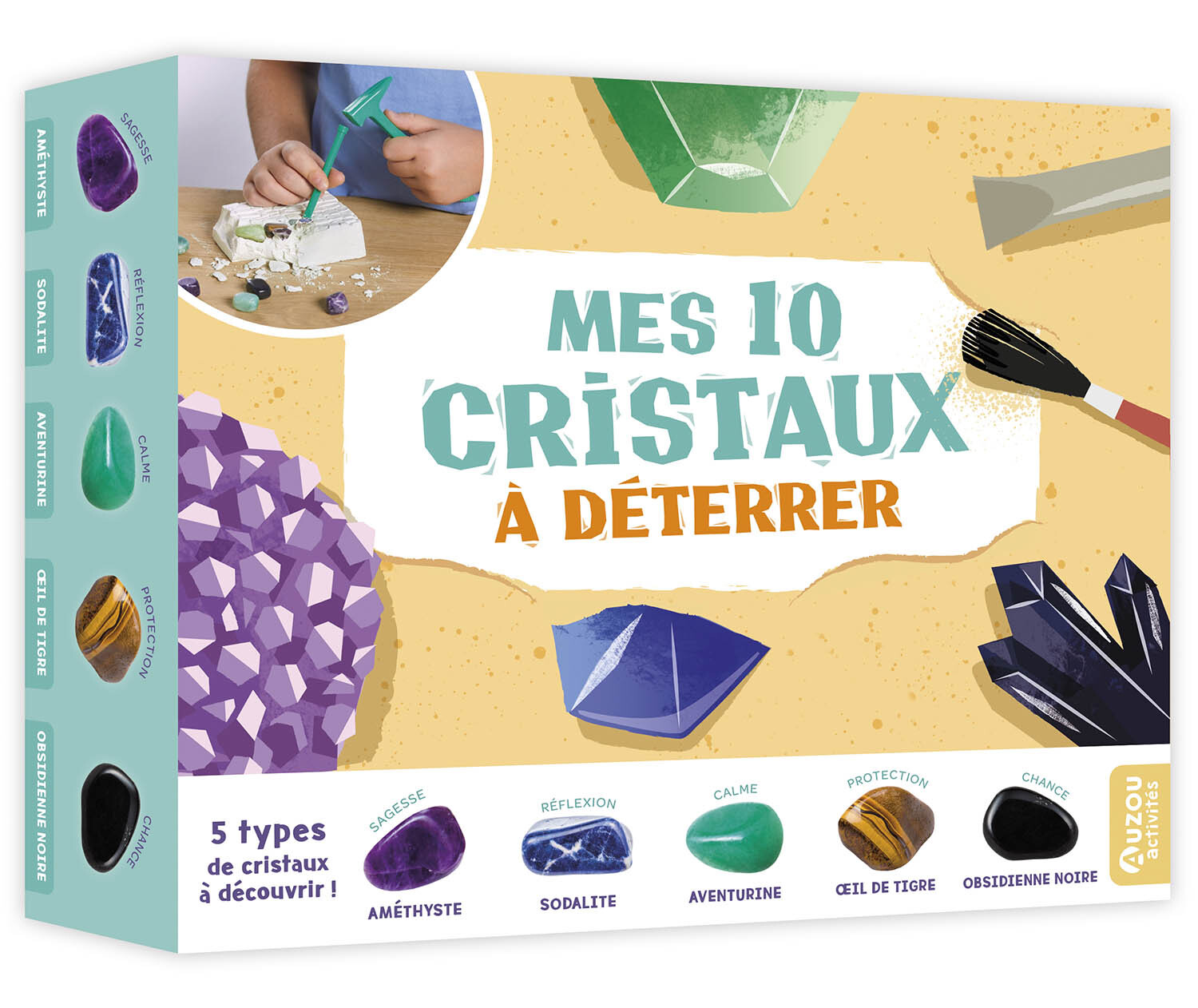 MES 10 CRISTAUX À DÉTERRER -  PESKIMO - AUZOU