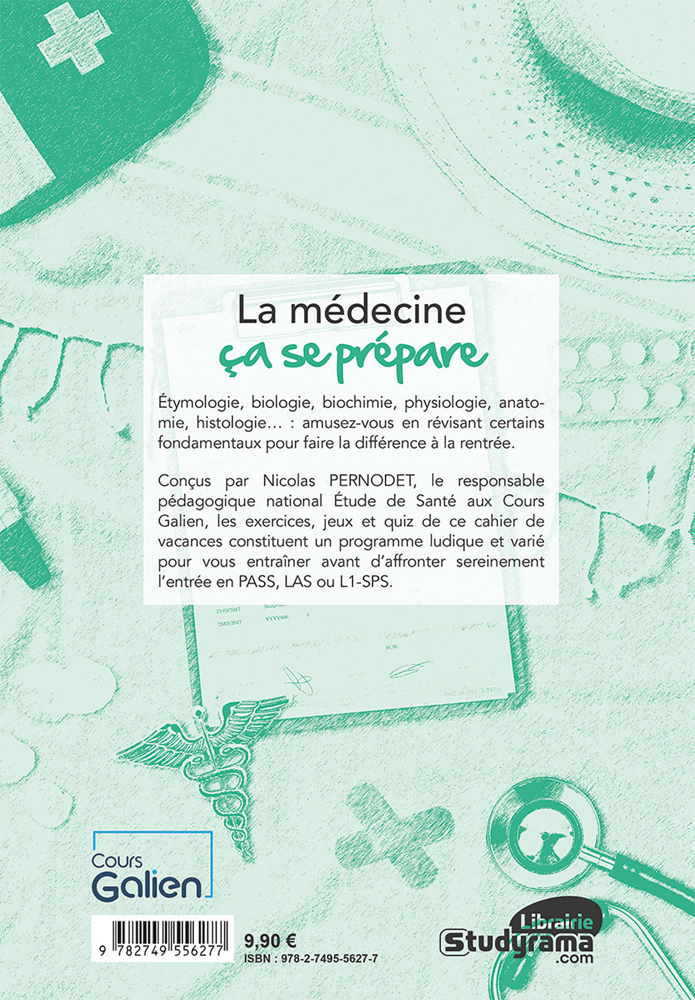 Le cahier de vacances pour réussir en médecine PASS / LAS - Nicolas Pernodet - BREAL