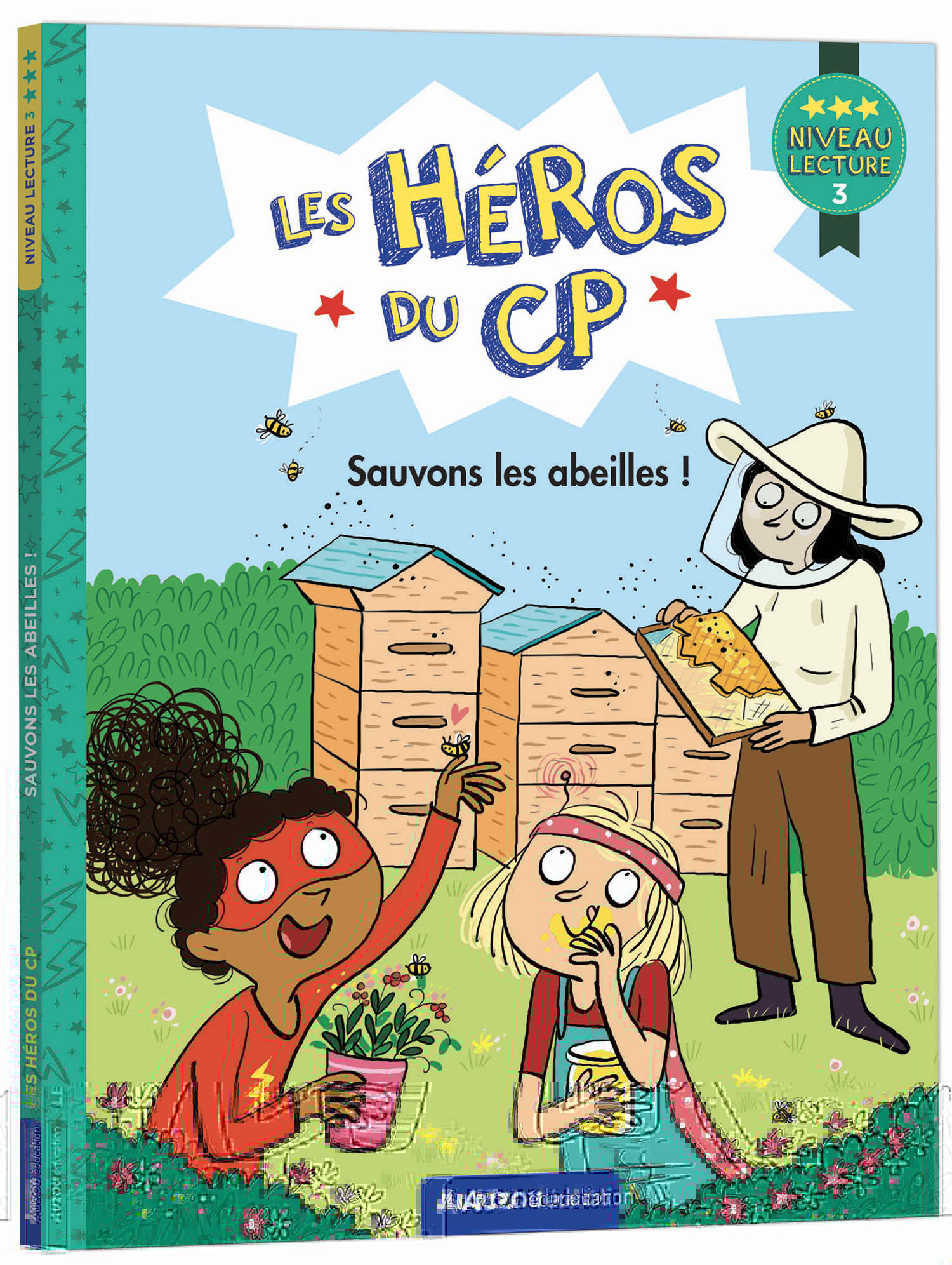 LES HÉROS DU CP - NIVEAU 3 - SAUVONS LES ABEILLES ! - Marie-Désirée Martins - AUZOU