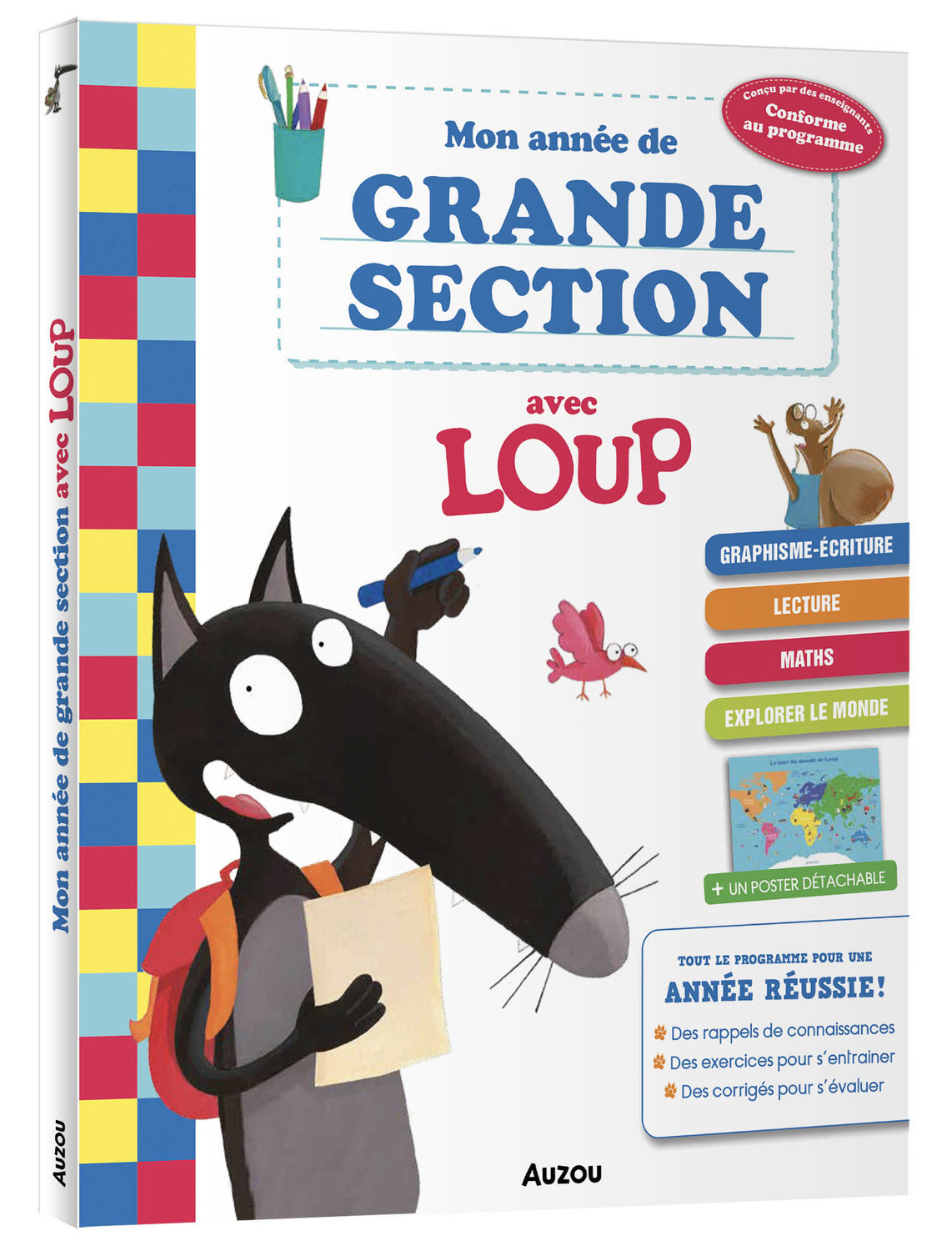 MON ANNÉE DE GRANDE SECTION AVEC LOUP - CAHIER DE SOUTIEN TOUT LE PROGRAMME - Orianne Lallemand - AUZOU