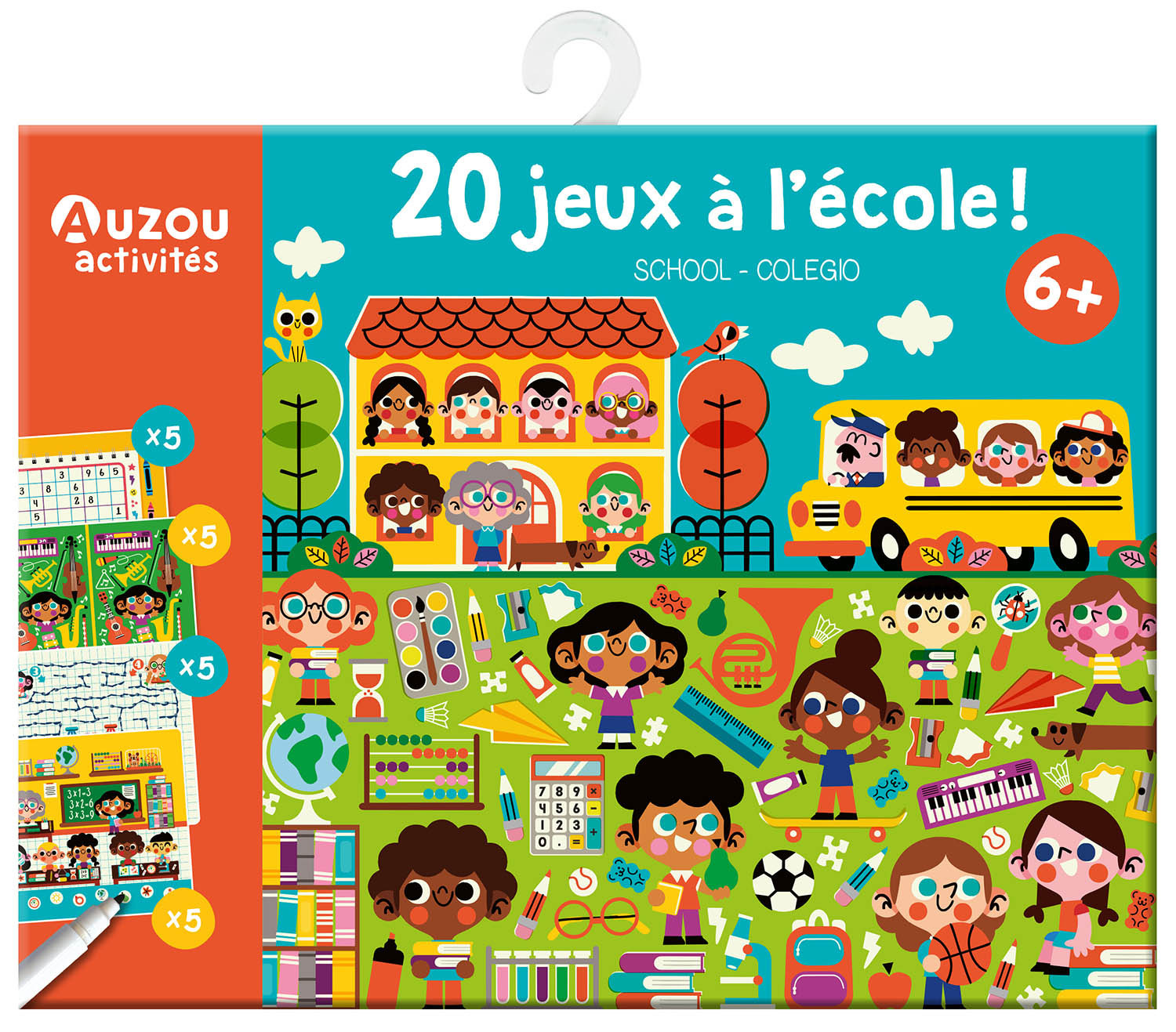 MA POCHETTE DE JEUX - 20 JEUX À L'ÉCOLE -  PINTACHAN - AUZOU