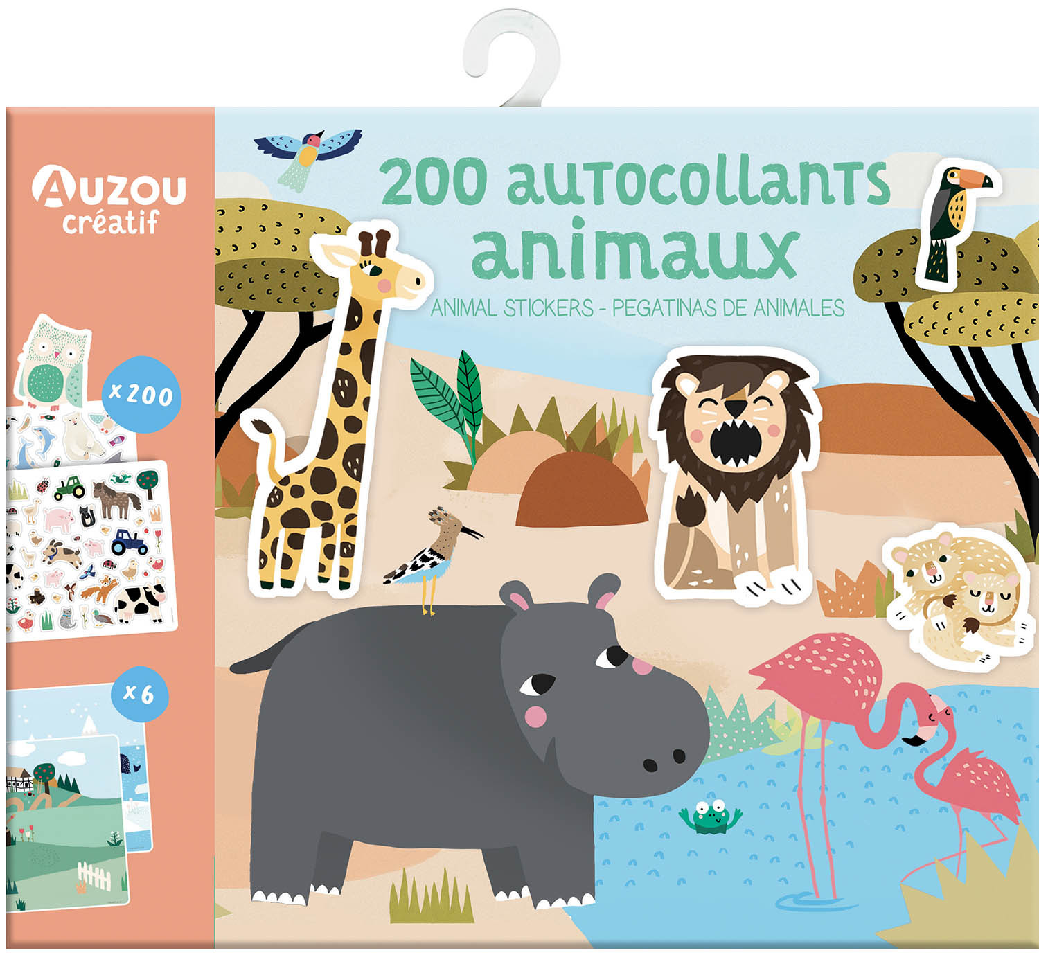 MA POCHETTE D'ARTISTE - 200 AUTOCOLLANTS ANIMAUX - Michelle CARLSLUND - AUZOU