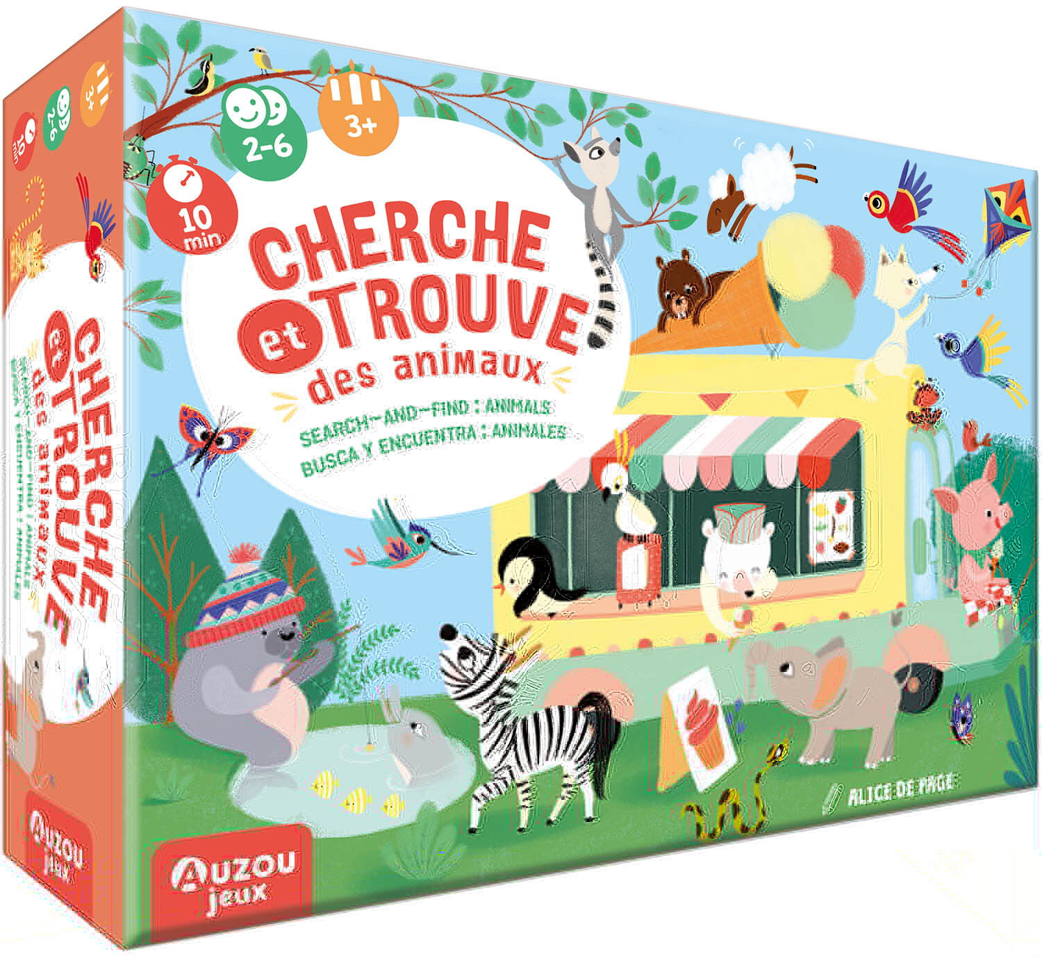 P'TITS JEUX - CHERCHE ET TROUVE - LES ANIMAUX DU MONDE - Alice DE PAGE - AUZOU