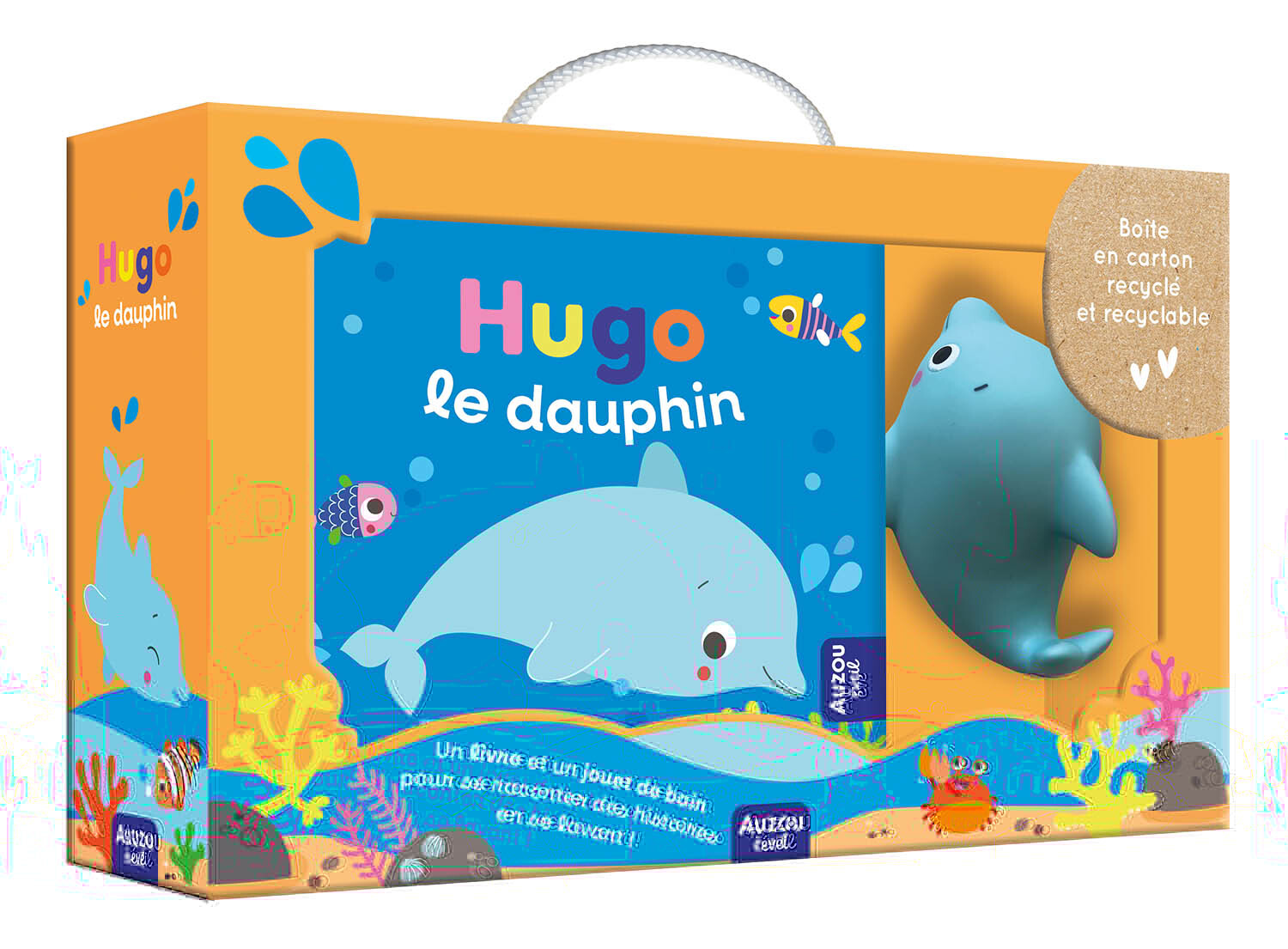 MON PREMIER LIVRE DE BAIN - HUGO LE DAUPHIN  (VALISETTE CARTON) - Sigrid MARTINEZ PENA - AUZOU