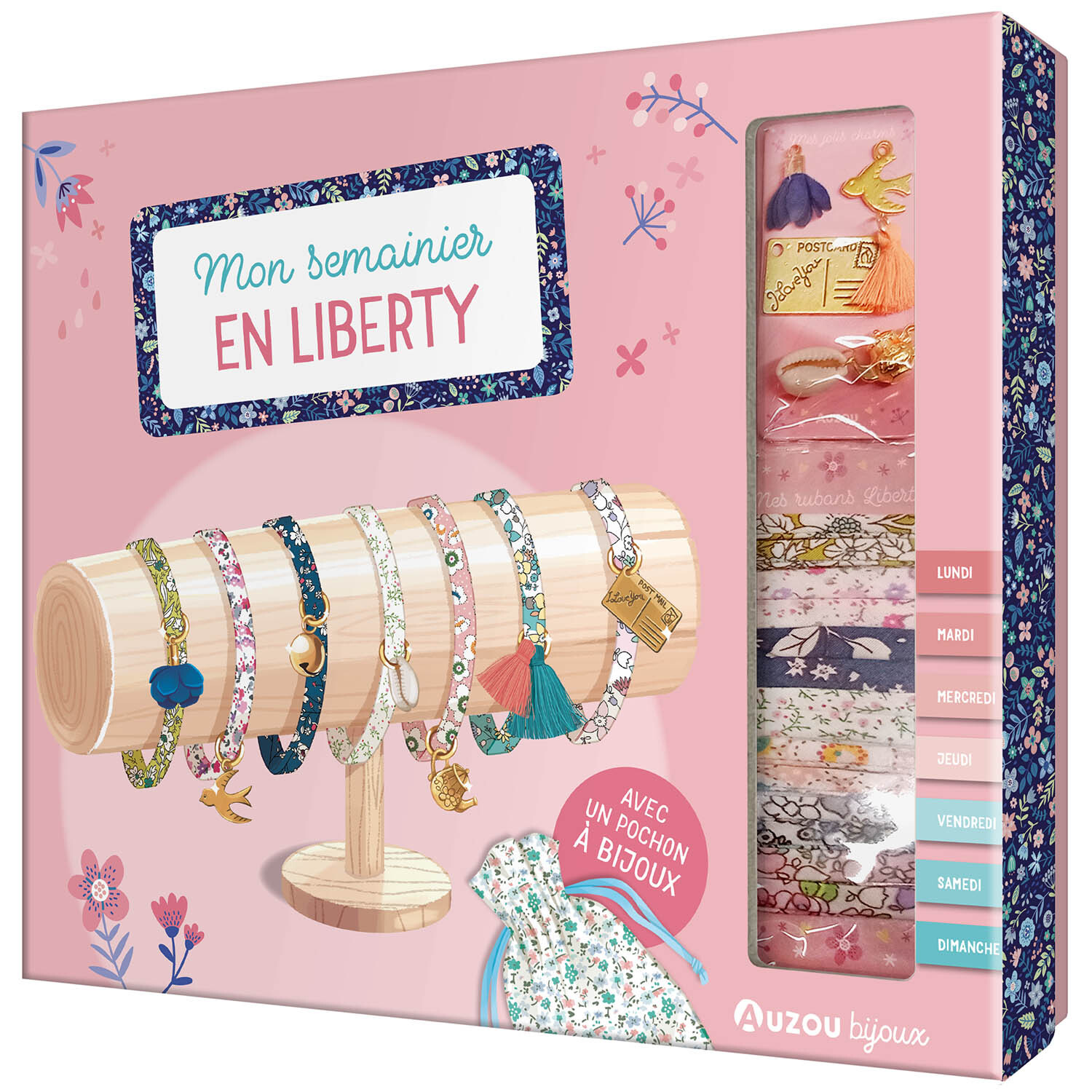 MA BOÎTE À BIJOUX - MON SEMAINIER DE 7 BRACELETS EN LIBERTY -  Shiilia - AUZOU