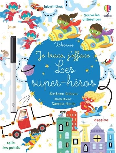 Les super-héros - Je trace, j'efface - Kirsteen Robson - USBORNE