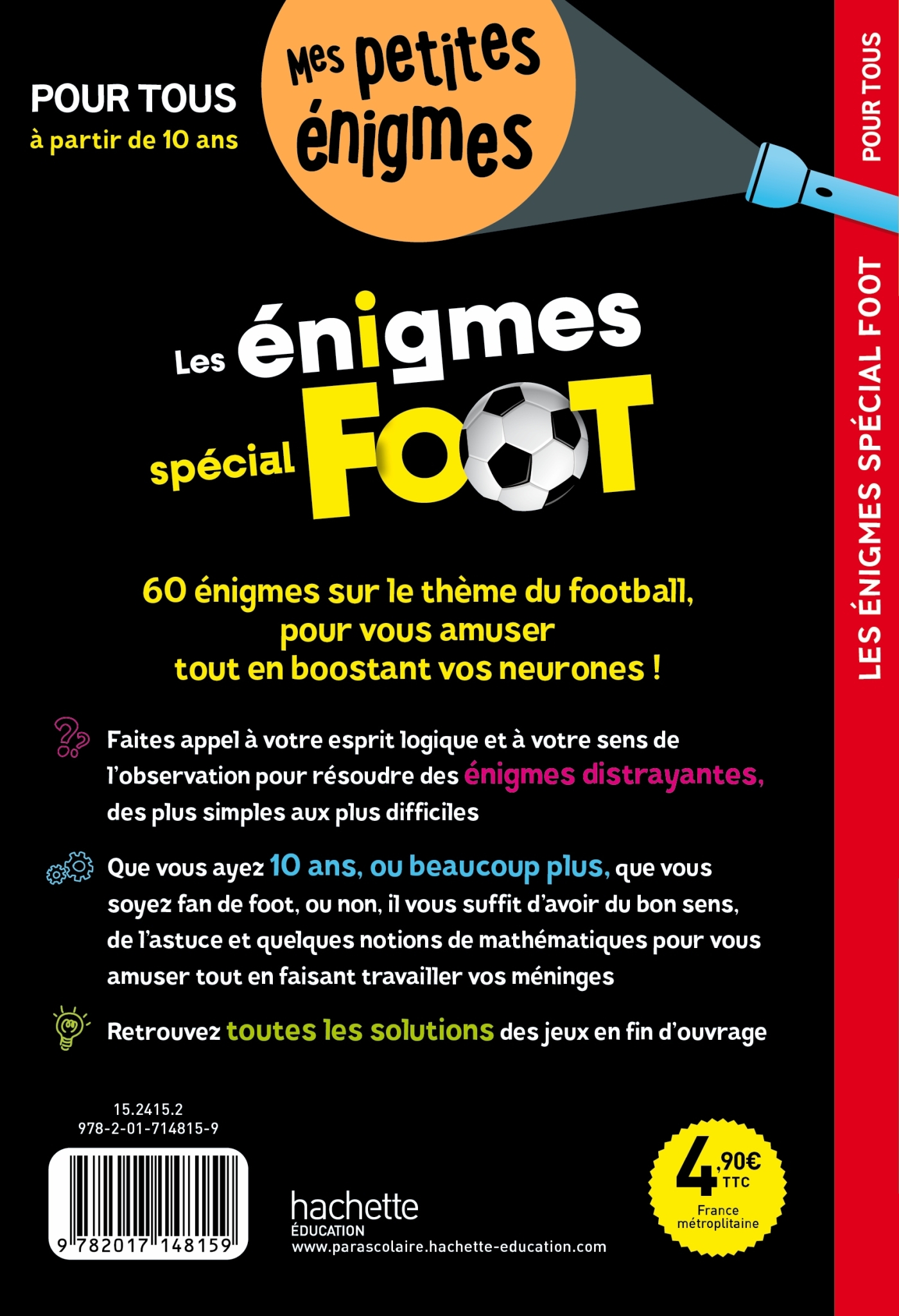 Les énigmes de l'été Spécial Foot Pour tous, à partir de 10 ans - Cahier de vacances 2024 - Pascalyves Souder - HACHETTE EDUC