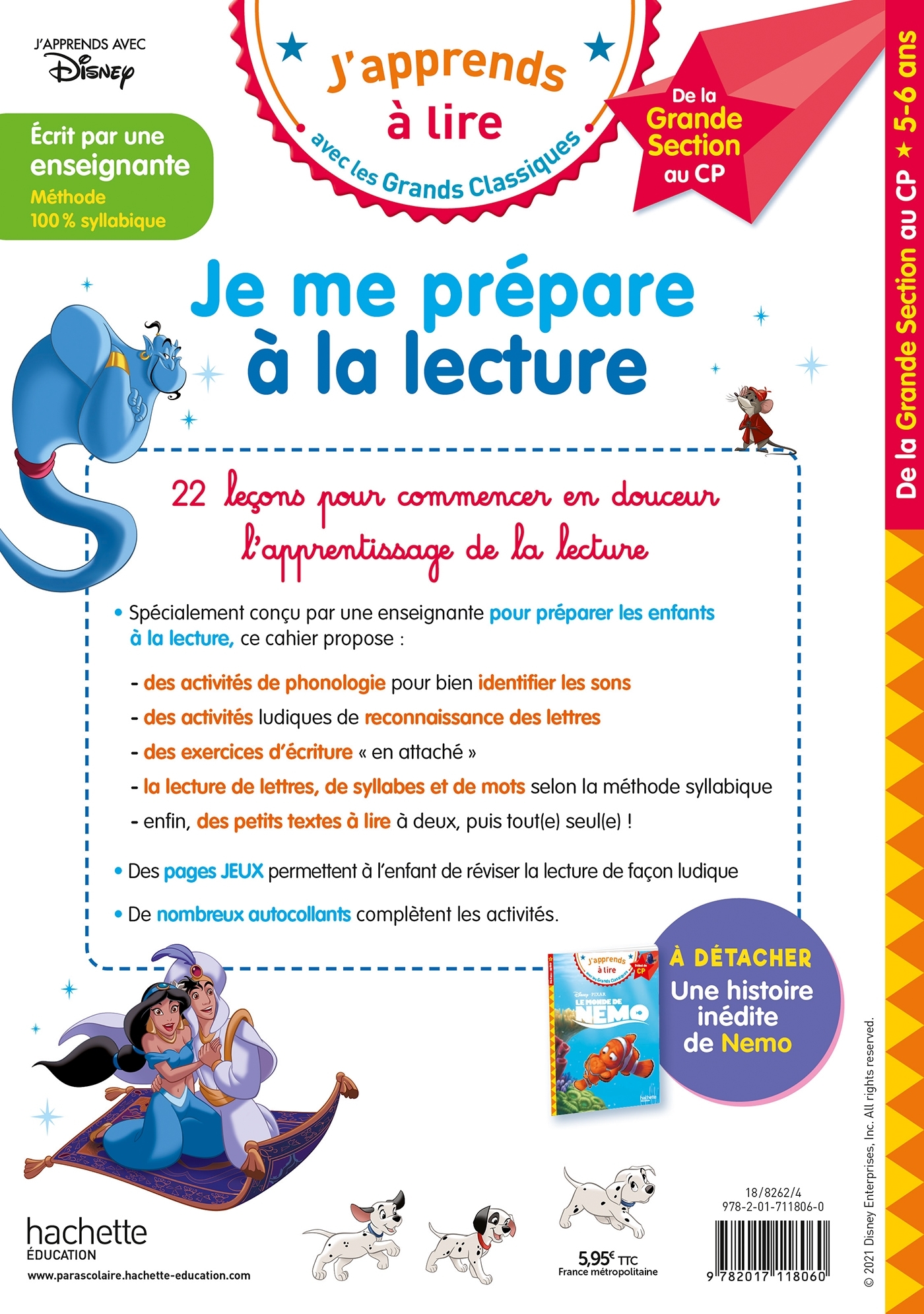 Disney - Je me prépare à la lecture avec les grands classiques Disney - Cahier de vacances 2024 - Isabelle Albertin - HACHETTE EDUC