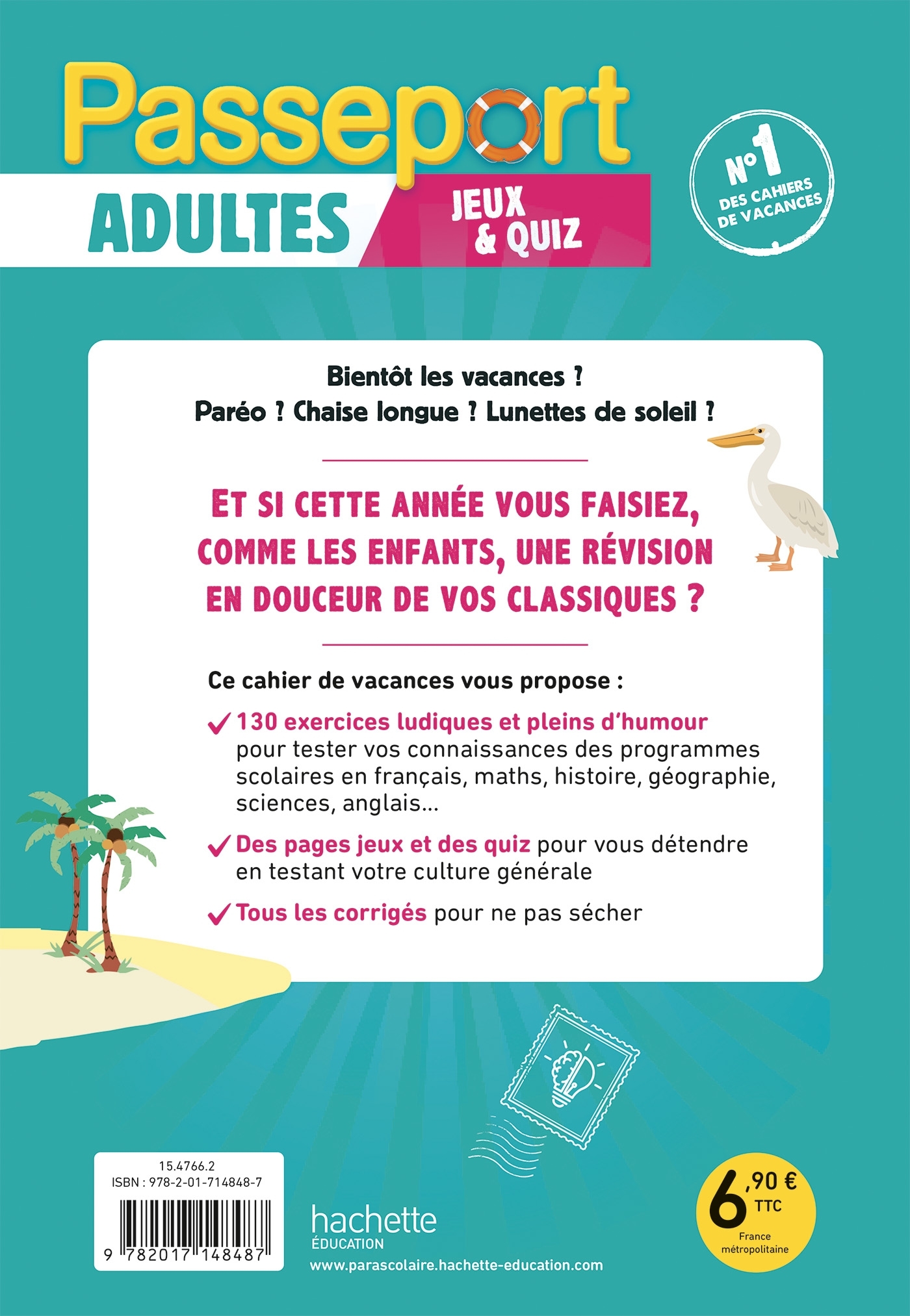 Passeport Adultes - Jeux et quiz - Cahier de vacances 2024 -  Gabrielli - HACHETTE EDUC