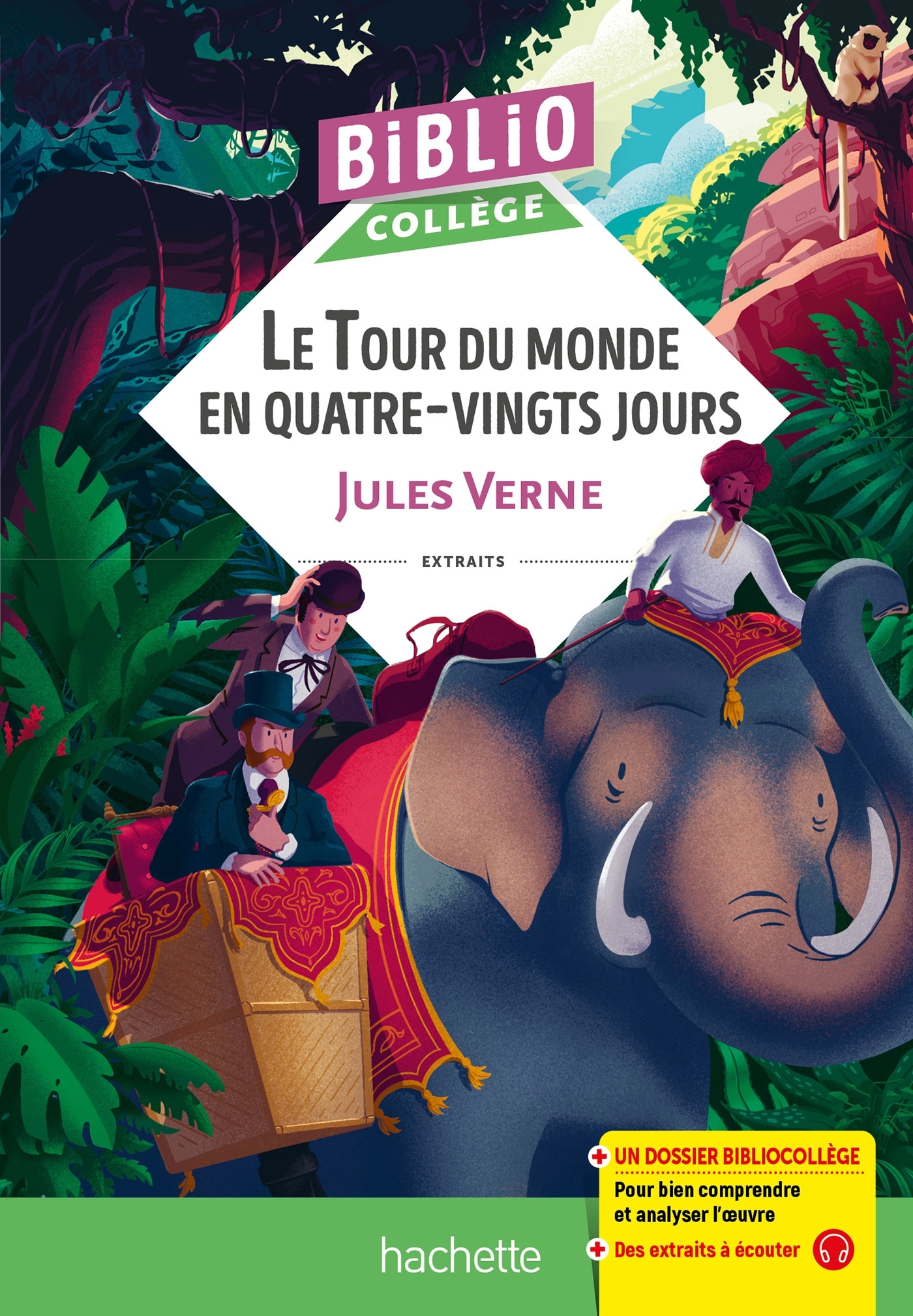 Bibliocollège - Le Tour du monde en 80 jours, Jules Verne - Jules Verne - HACHETTE EDUC