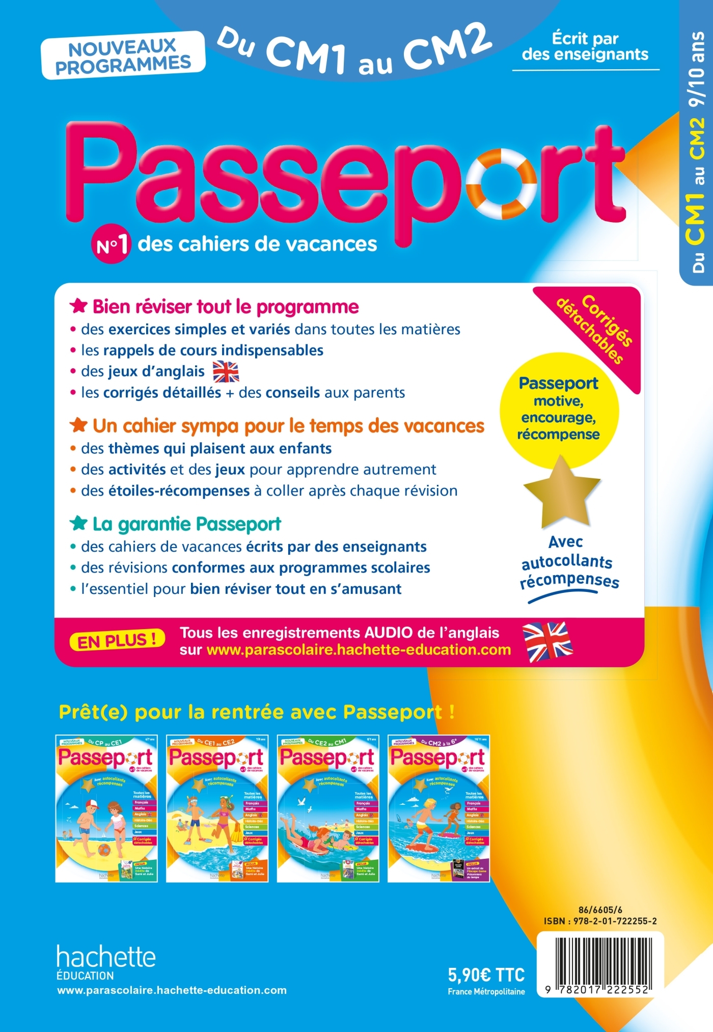 Passeport - Du CM1 au CM2 9/10 ans - Cahier de vacances 2024 - Claire Barthomeuf - HACHETTE EDUC