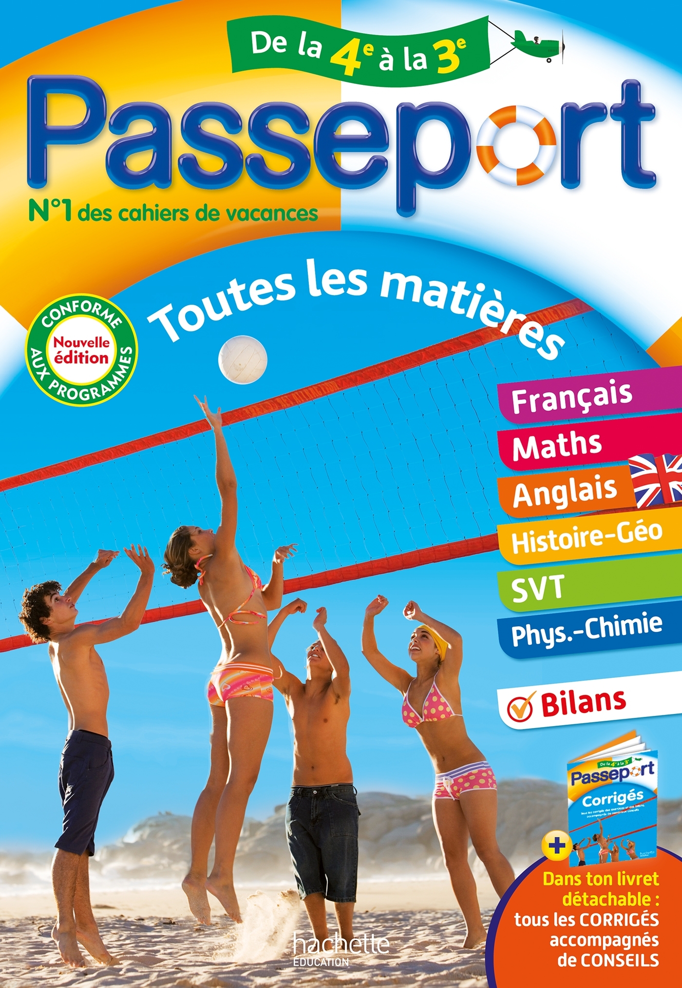 Passeport - Toutes les matières - De la 4e à la 3e - Cahier de vacances 2024 - Laurent Bonnet - HACHETTE EDUC