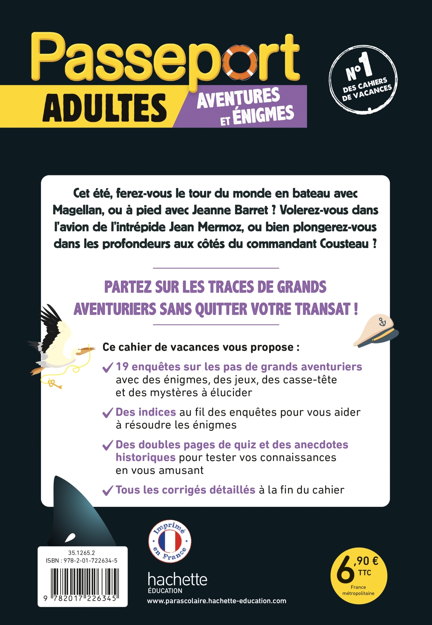 Passeport Adultes - Aventures et énigmes - Cahier de vacances 2024 - Cécile Danière - HACHETTE EDUC