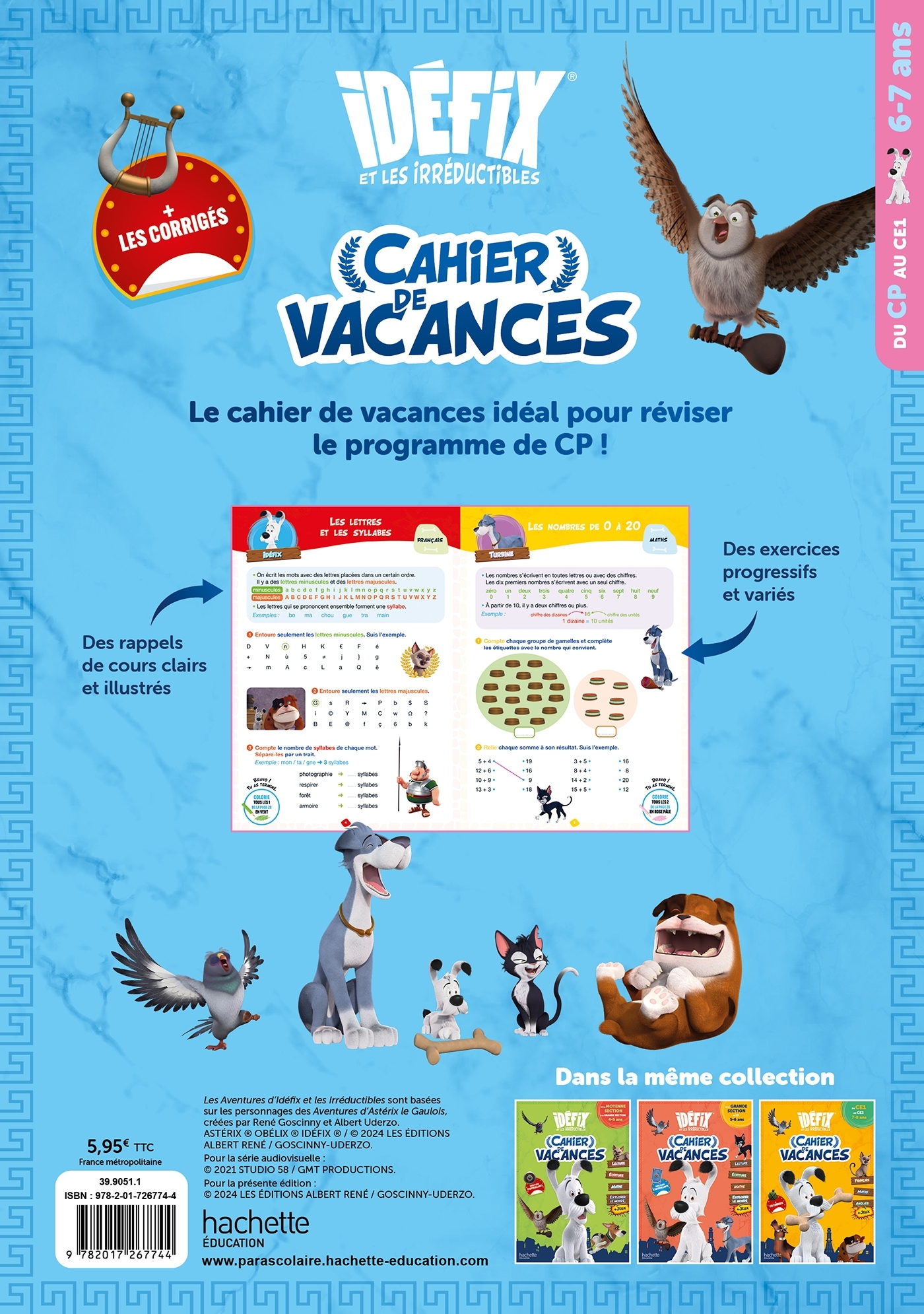 Idéfix - Cahier de vacances 2024 - CP / CE1 - Daniel Berlion - HACHETTE EDUC