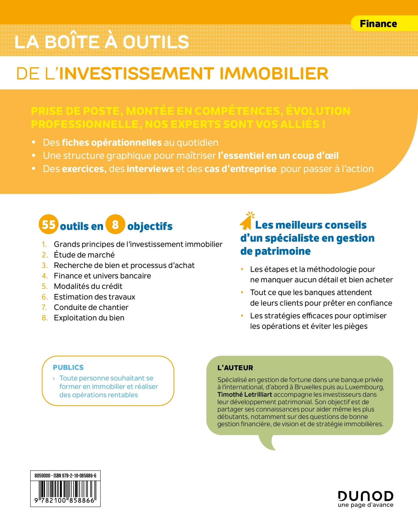 La boîte à outils de l'investissement immobilier - Timothé Letrilliart - DUNOD