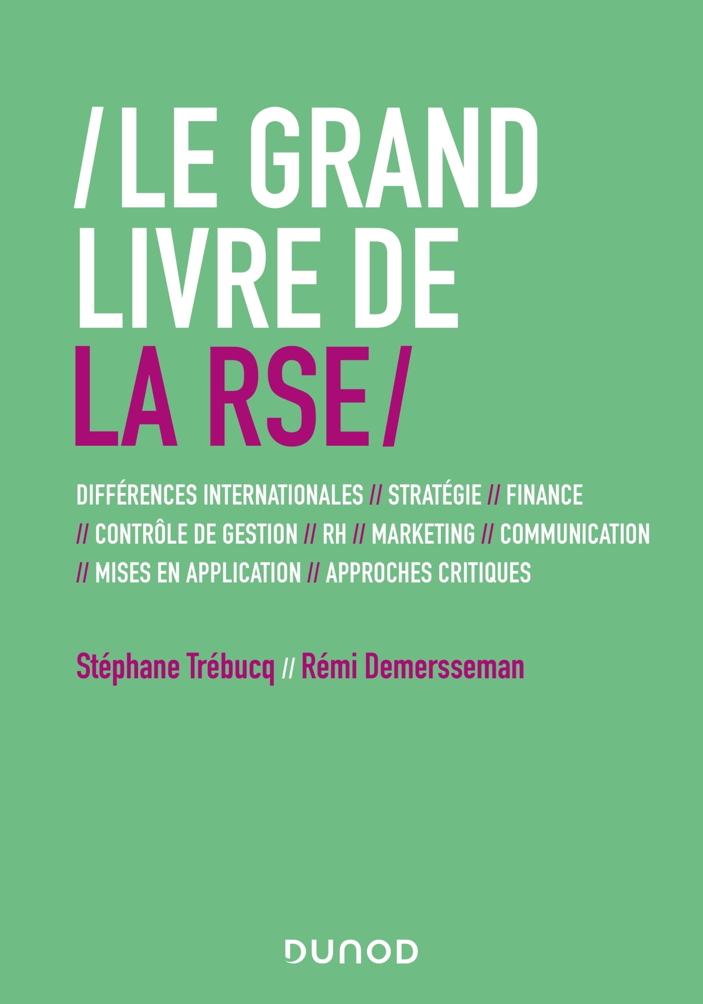 Le Grand Livre de la RSE - Stéphane Trébucq - DUNOD