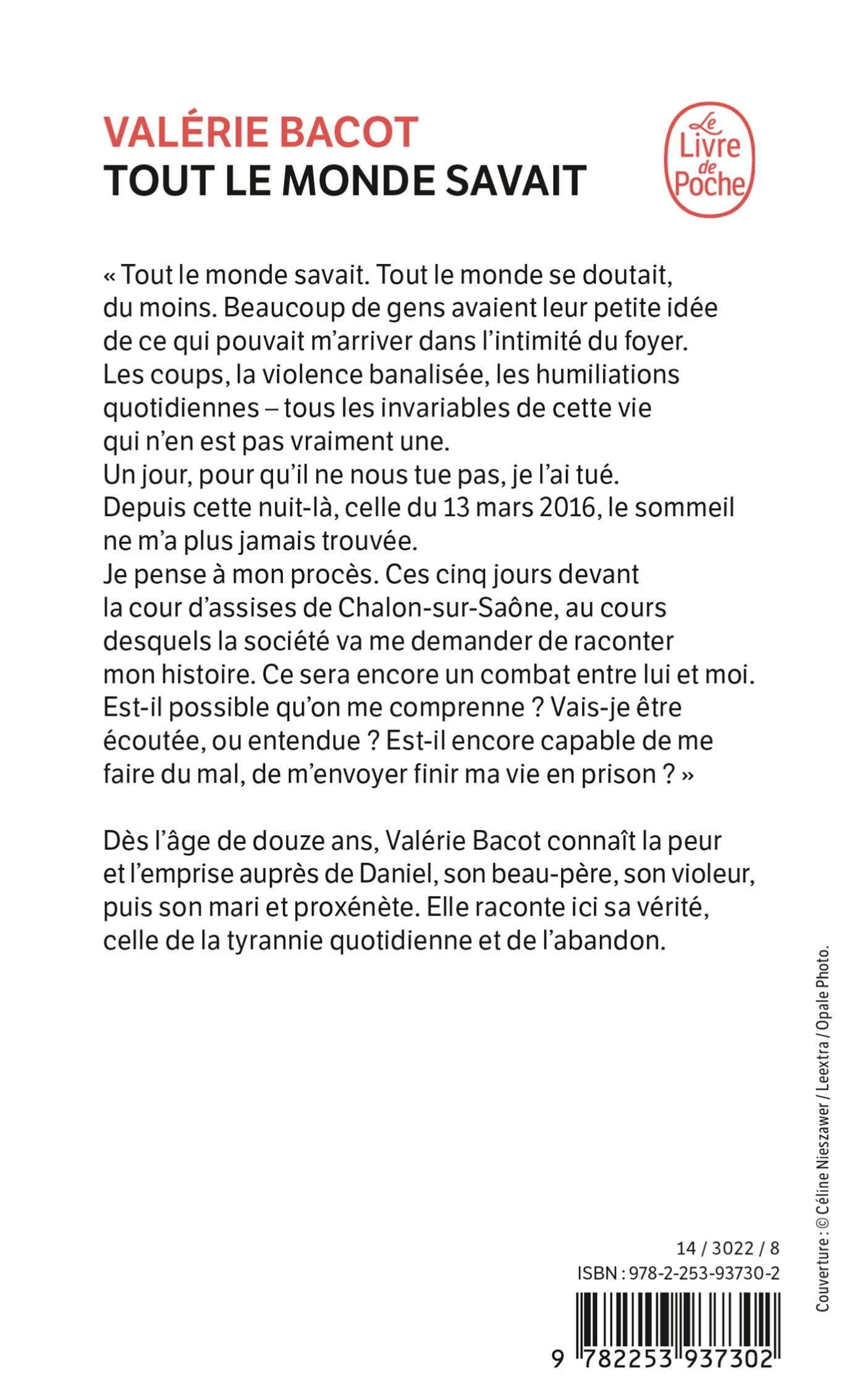 Tout le monde savait - Valérie Bacot - LGF