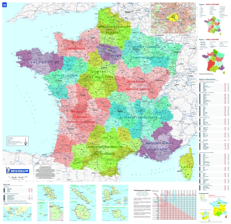 France Administrative (plastifié - sous gaine) - XXX - MICHELIN