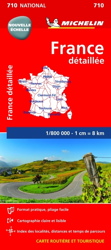 Carte Nationale France détaillée - 1/800 000 - XXX - MICHELIN