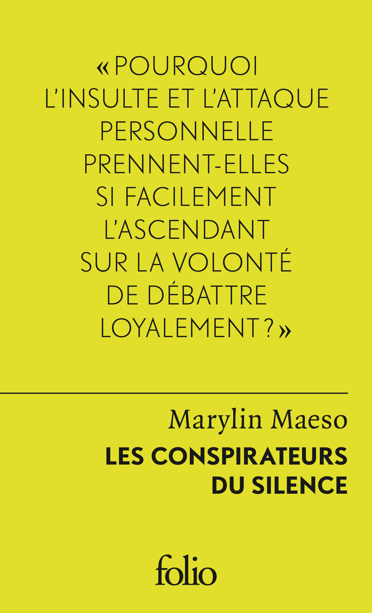 Les conspirateurs du silence - Marylin MAESO - FOLIO