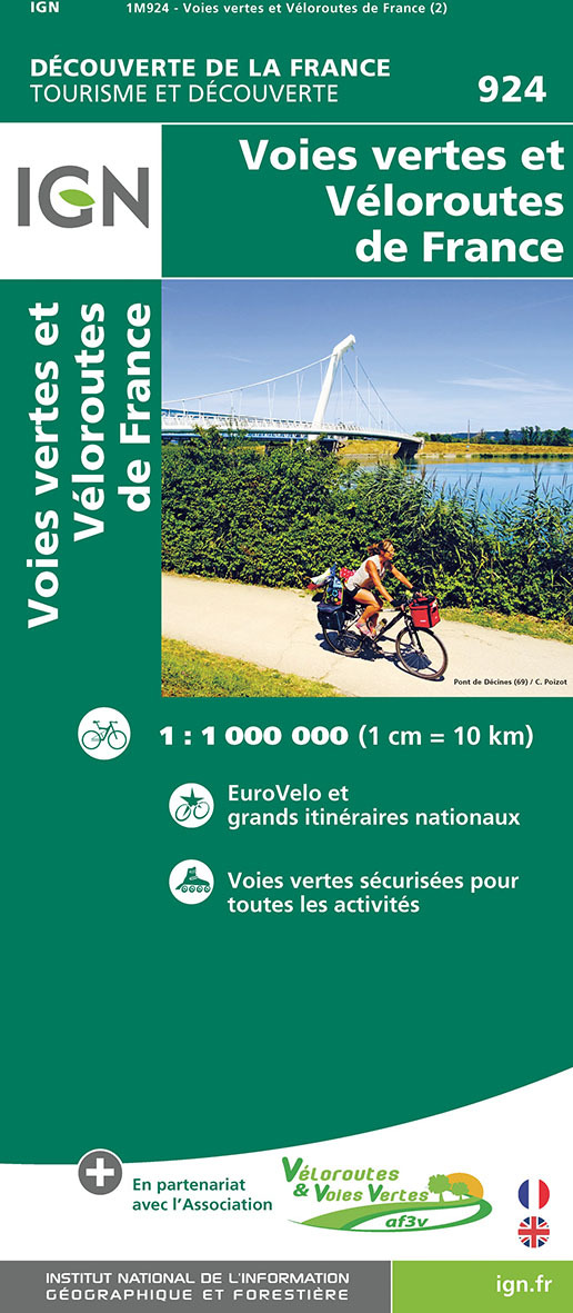 1M924 Voies Vertes Et Veloroutes De France 1/1M - XXX - IGN