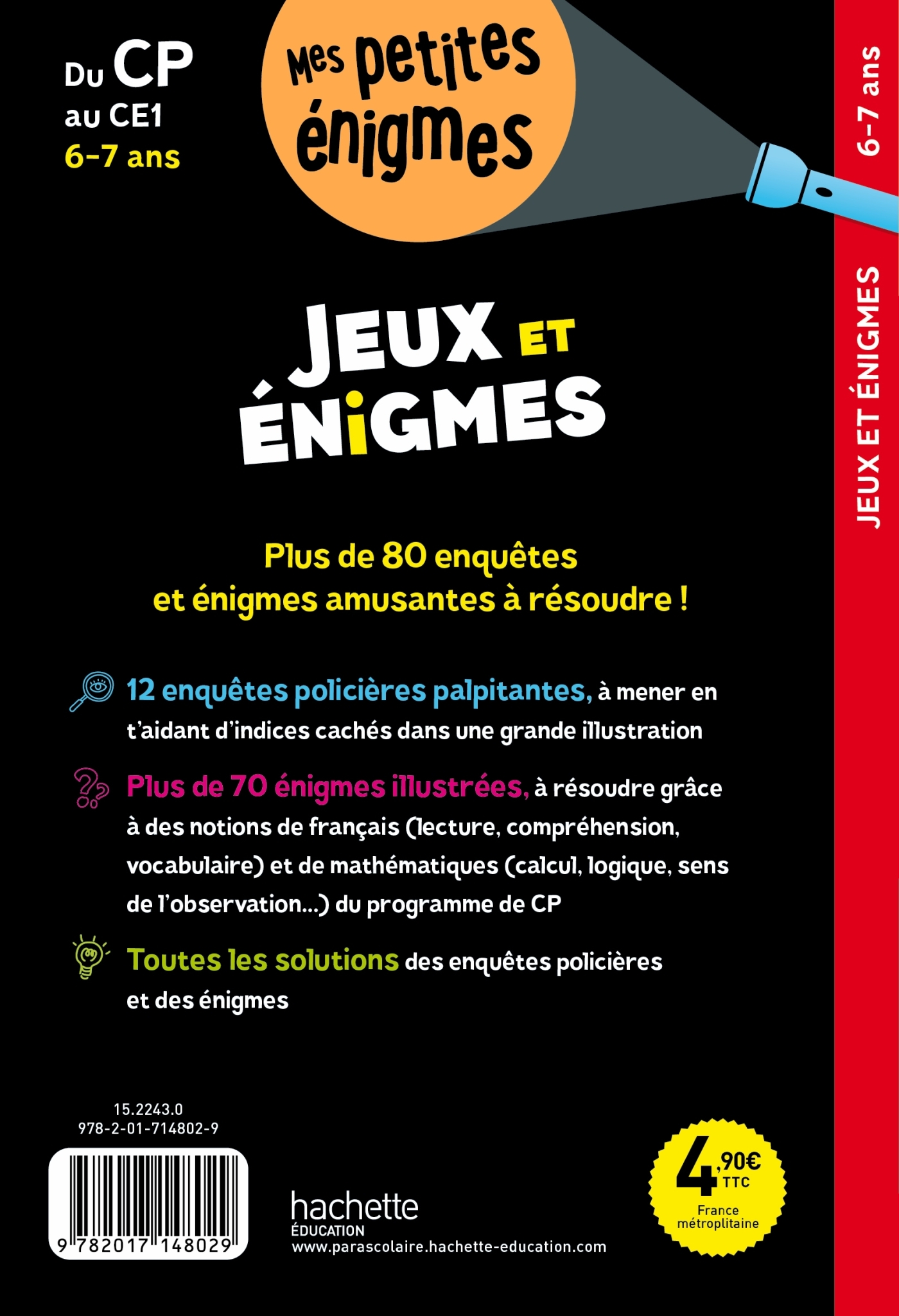 Jeux et énigmes - Du CP au CE1 - Cahier de vacances 2024 - Eric Berger - HACHETTE EDUC