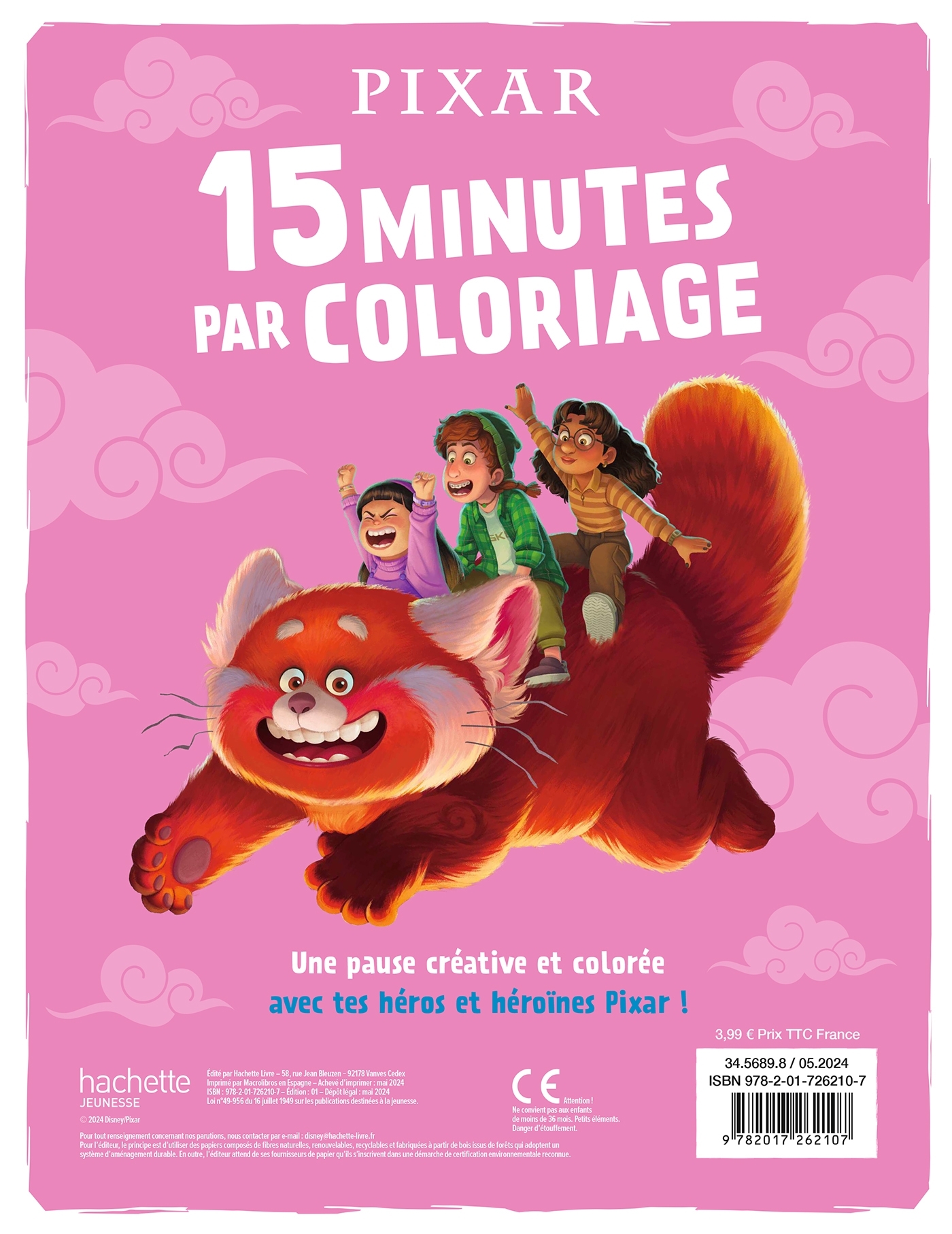 DISNEY PIXAR - 15 Minutes par Coloriage (dès 3 ans) - XXX - DISNEY HACHETTE