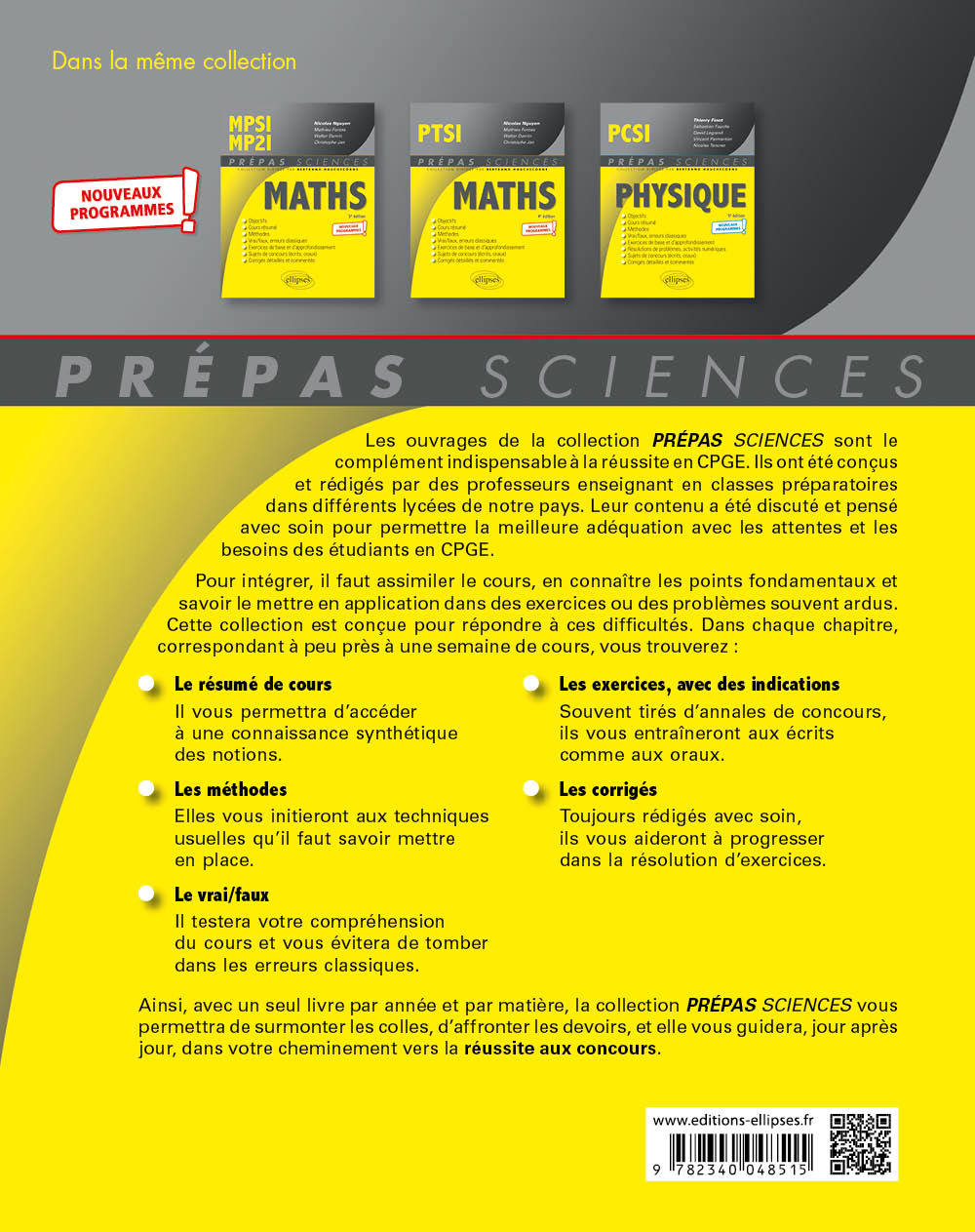 Mathématiques PCSI - Programme 2021 - Nicolas Nguyen - ELLIPSES