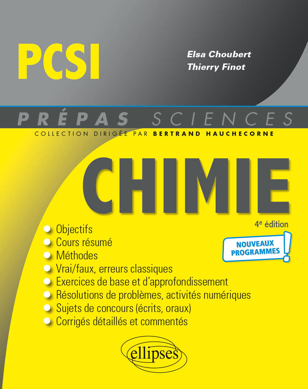 Chimie PCSI - Programme 2021 - Elsa Choubert - ELLIPSES