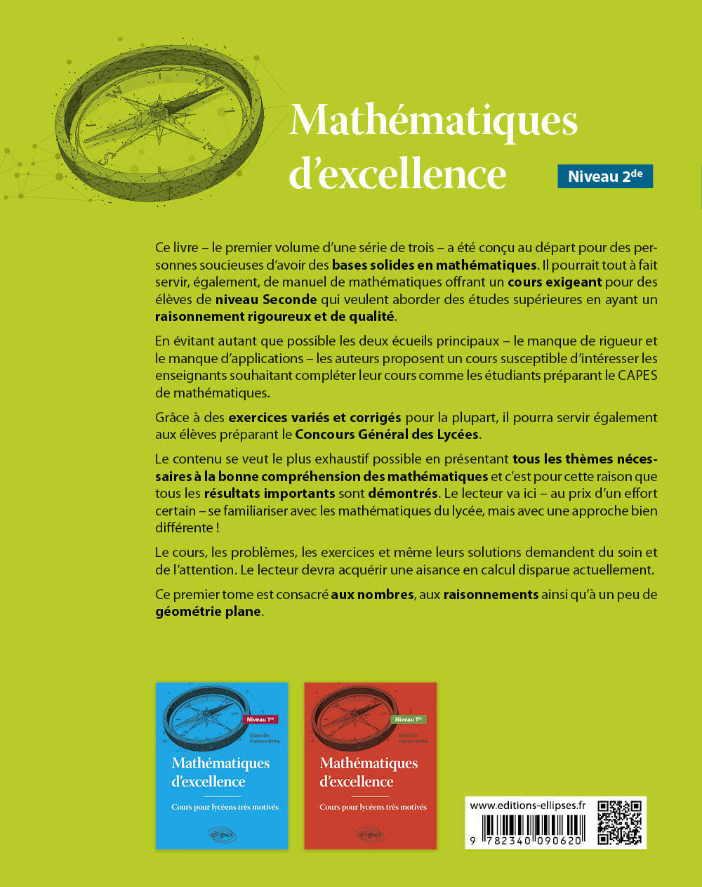 Mathématiques d'excellence - Niveau Seconde - Éric Dubon - ELLIPSES