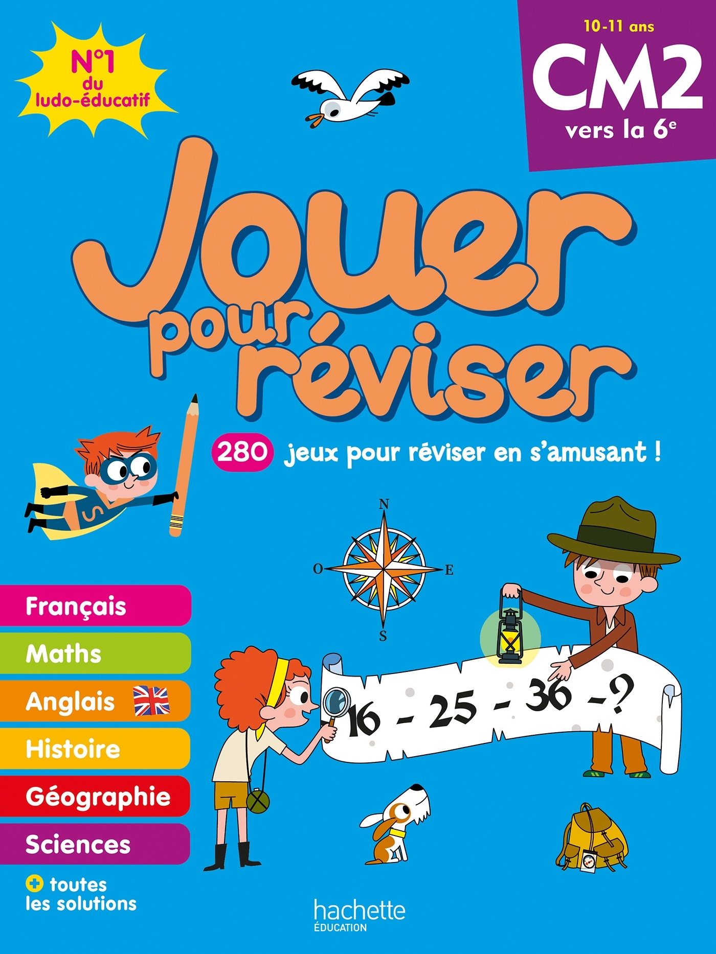 Jouer pour réviser - Du CM2 à la 6e - Cahier de vacances 2024 -   - HACHETTE EDUC