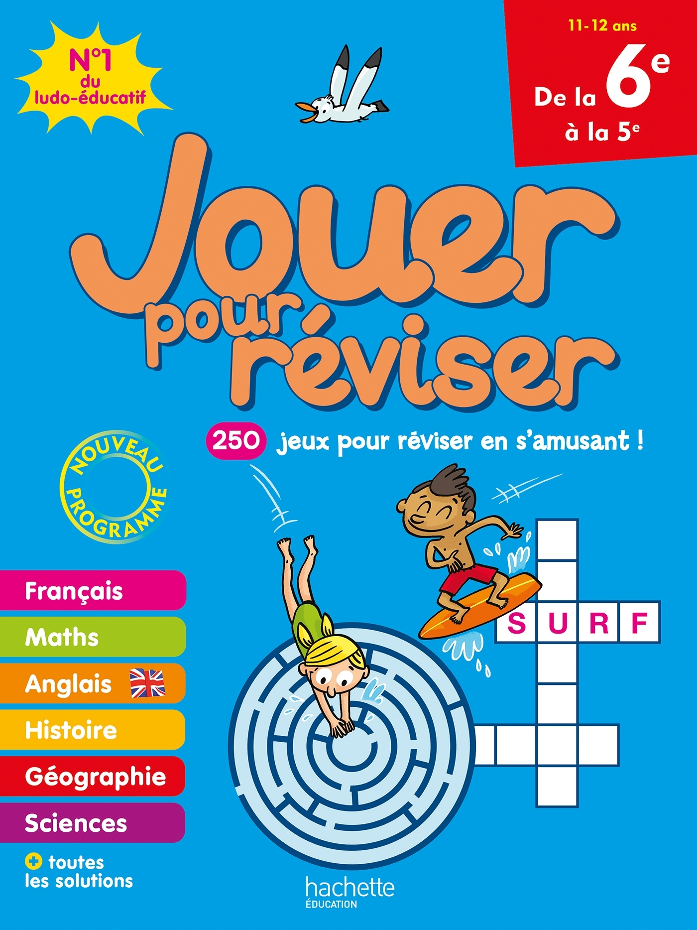 Jouer pour réviser - De la 6e à la 5e - Cahier de vacances 2024 - Loïc Méhée - HACHETTE EDUC