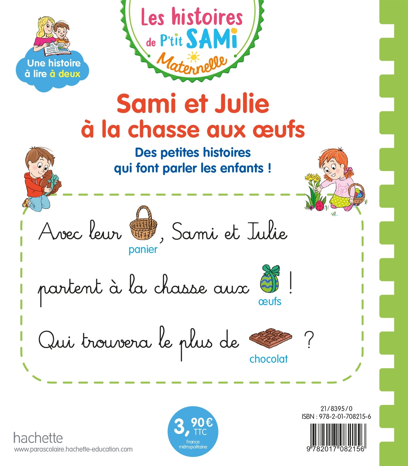 Les histoires de P'tit Sami Maternelle (3-5 ans) : Sami et Julie à la chasse aux oeufs - Cécile Beaucourt - HACHETTE EDUC