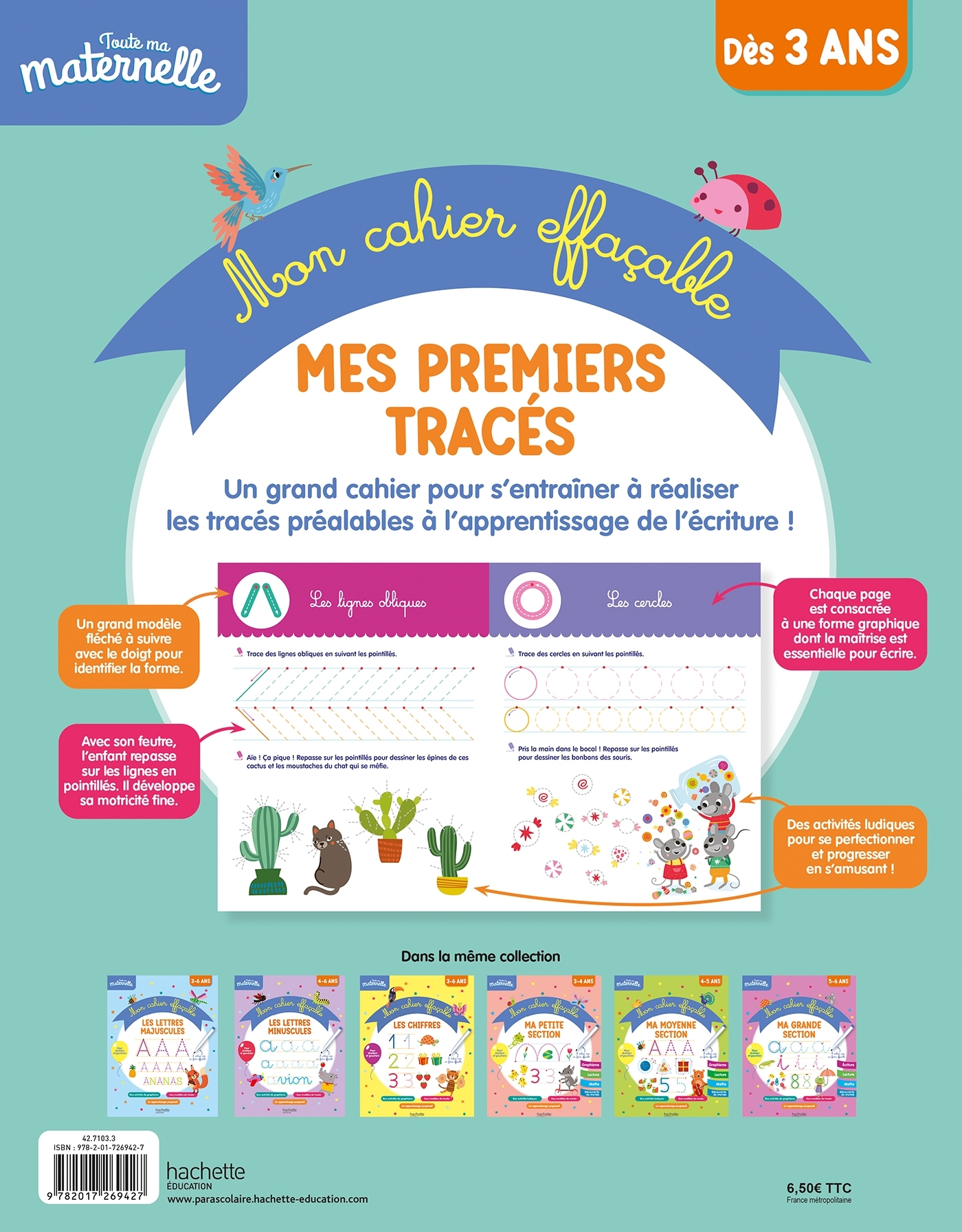 Toute ma maternelle - Mon cahier effaçable - Mes premiers tracés (3-6 ans) -  Hachette Education - HACHETTE EDUC