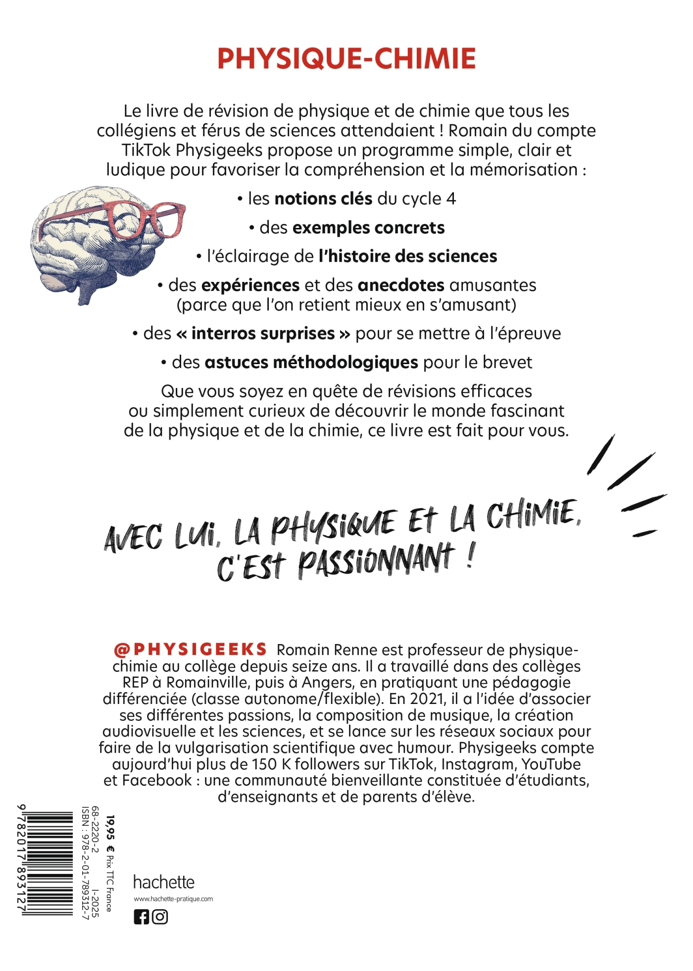 Physique-chimie avec Physigeeks - Romain Renne - HACHETTE PRAT