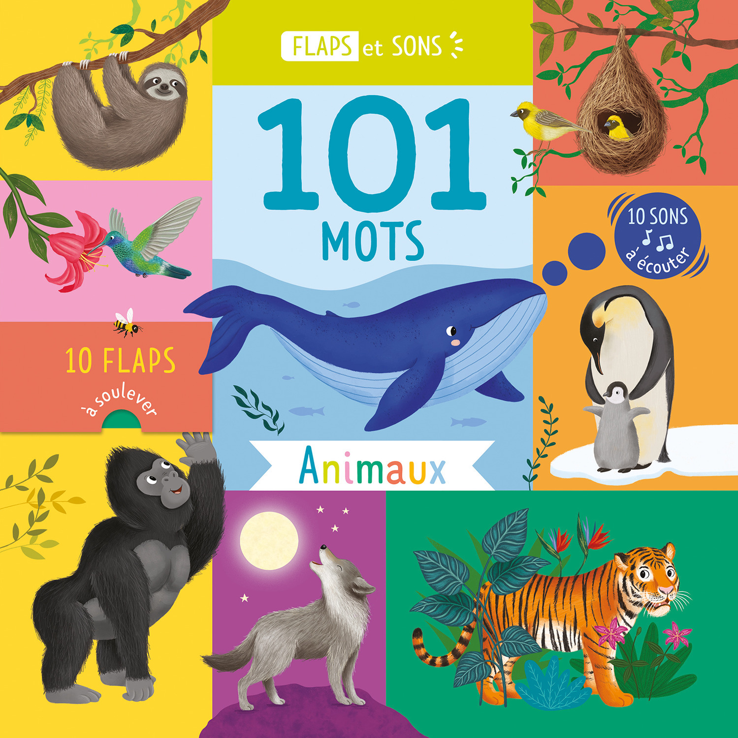 FLAPS ET SONS - 101 MOTS - ANIMAUX -  Collectif - 1 2 3 SOLEIL