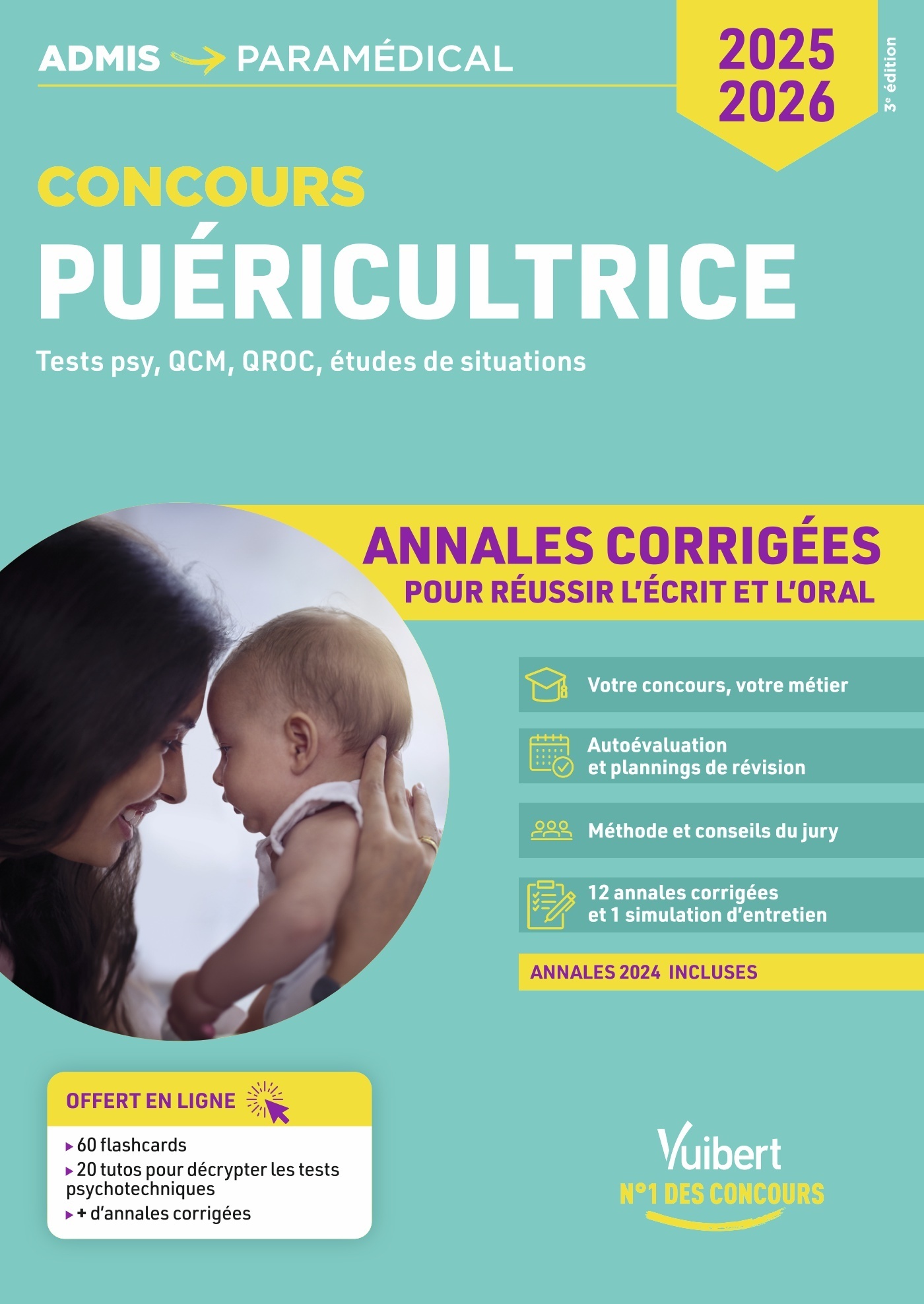 Concours Puéricultrice - Annales corrigées - Sujets 2024 - Mandi Gueguen - VUIBERT