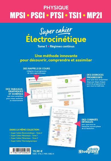 Electrocinétique Physique MPSI, PSCI, PTSI, TSI1, MP2I - Jérôme Majou - BREAL