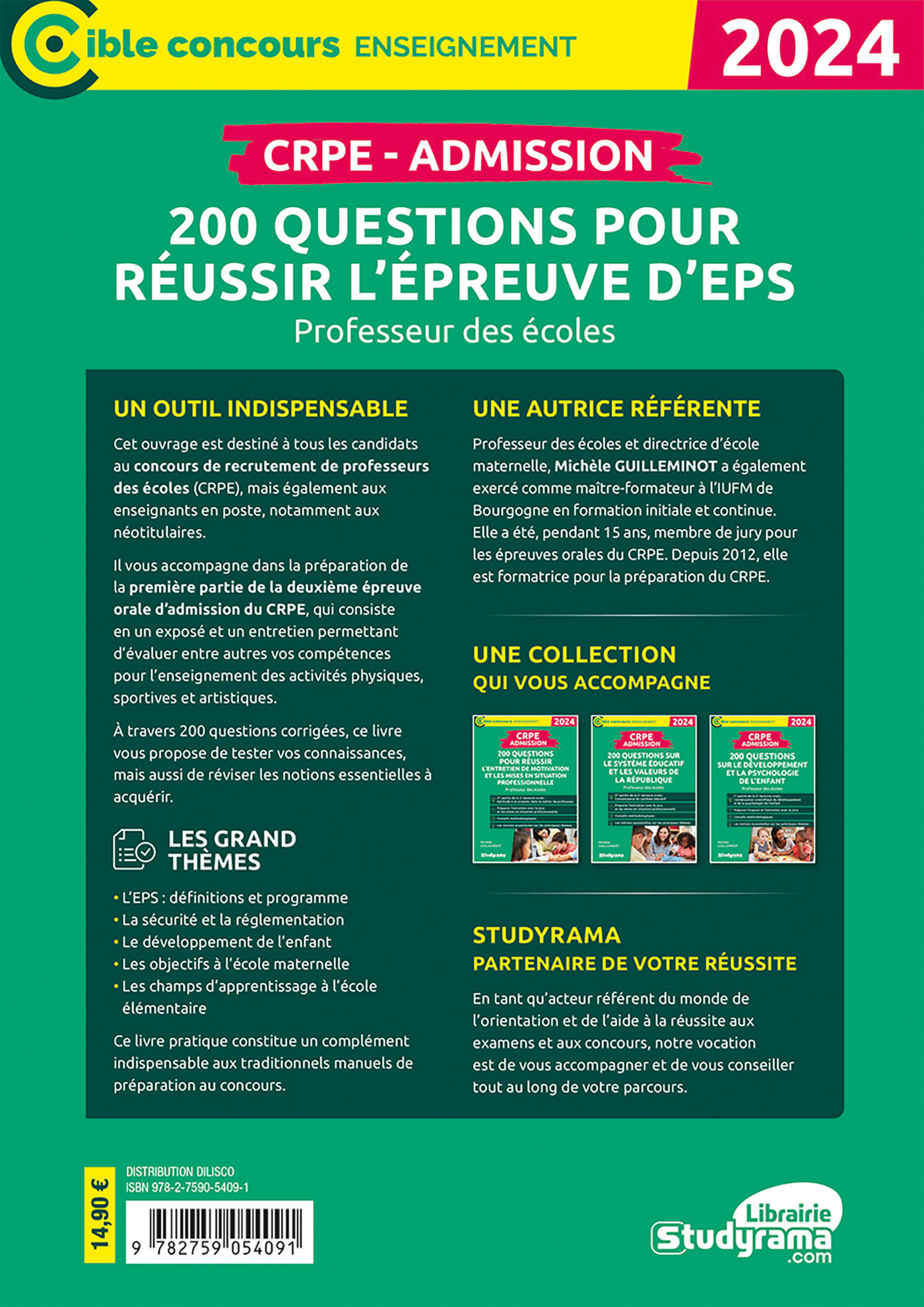 CRPE – Admission – 200 questions pour réussir l'épreuve d'EPS - Michèle Guilleminot - STUDYRAMA