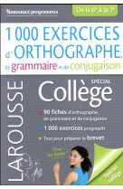 1000 exercices d-orthographe, de grammaire et de conjugaison special college