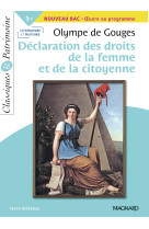 La déclaration des droits de la femme et de la citoyenne - bac français 1re 2023 - classiques et patrimoine