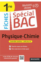 Special bac fiches physique-chimie 1ere bac 2022 - tout le programme en 51 fiches, memos, schemas-bil