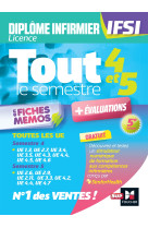 Tout le semestre 4 & 5 en fiches memos - dei ifsi - 5e edition - revision et entrainement