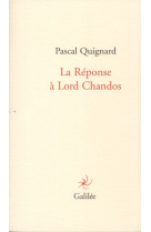 La reponse a lord chandos