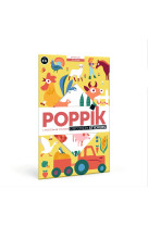 Poppik a la ferme / on the farm - 1 poster + 58 stickers repositionnables