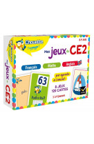 Mes jeux du ce2 en francais, maths, anglais - 8 jeux educatifs - 120 cartes