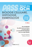 Pass tout en qcm  - biologie cellulaire, histologie, embryologie - 5e ed. - pass et