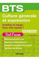 Bts culture generale et expression 2023-2024 - invitation au voyage/theme 2024