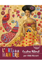 L-art a la maniere de klimt - sequins a coller reveries - pochette avec accessoires